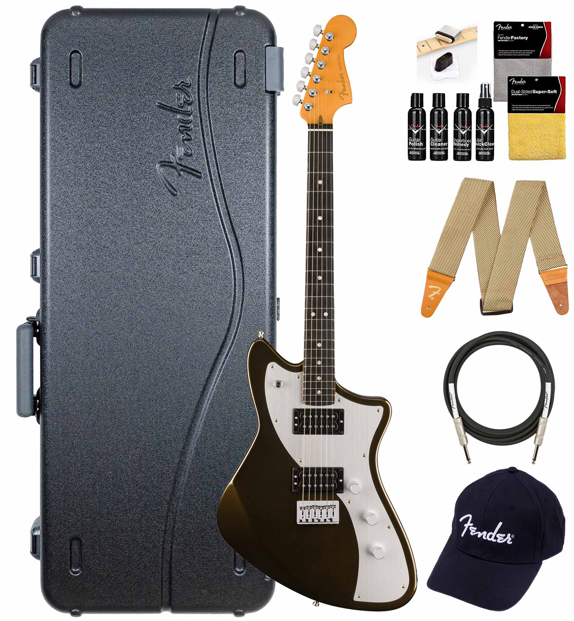 Fender American Ultra II Meteora - Texas Tea w/ Guitar Cleaning Kit