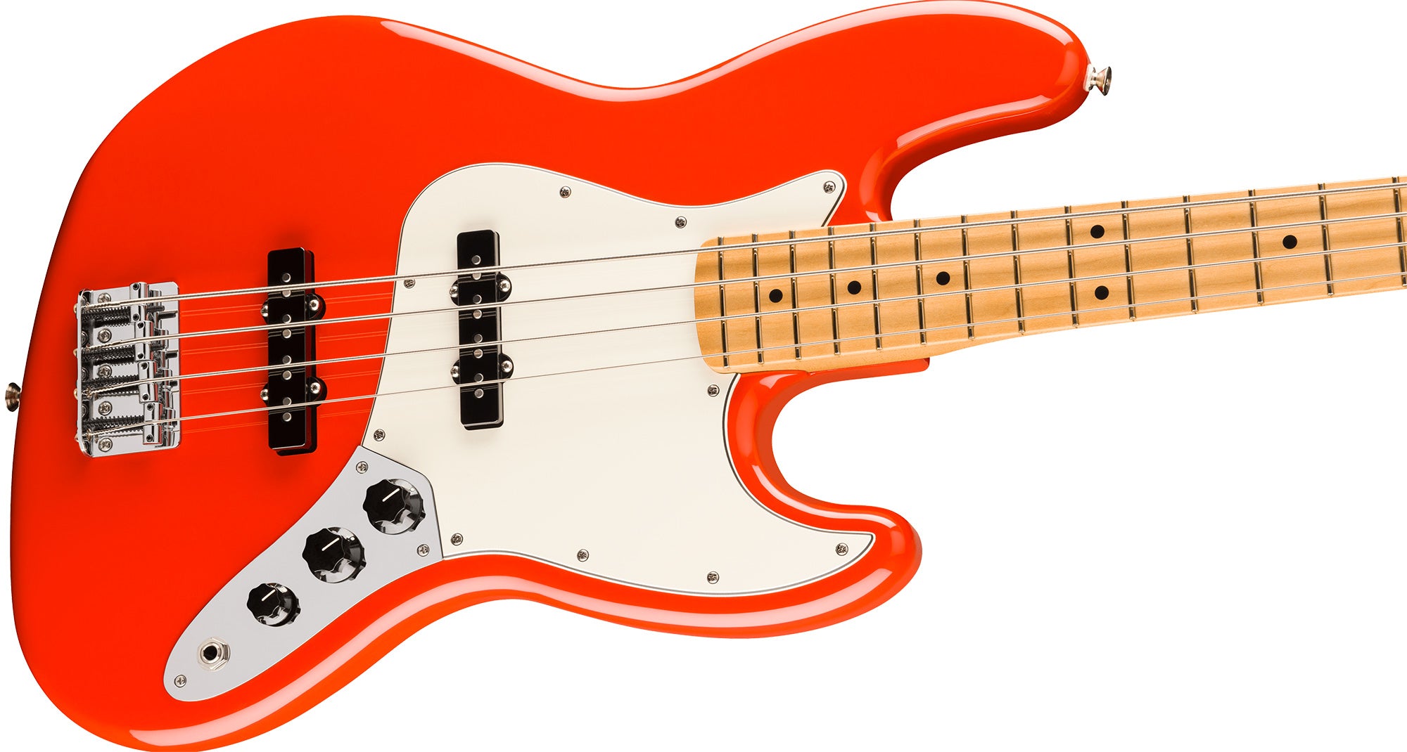 Fender Player II Jazz Bass - Coral Red w/ Cleaning Kit