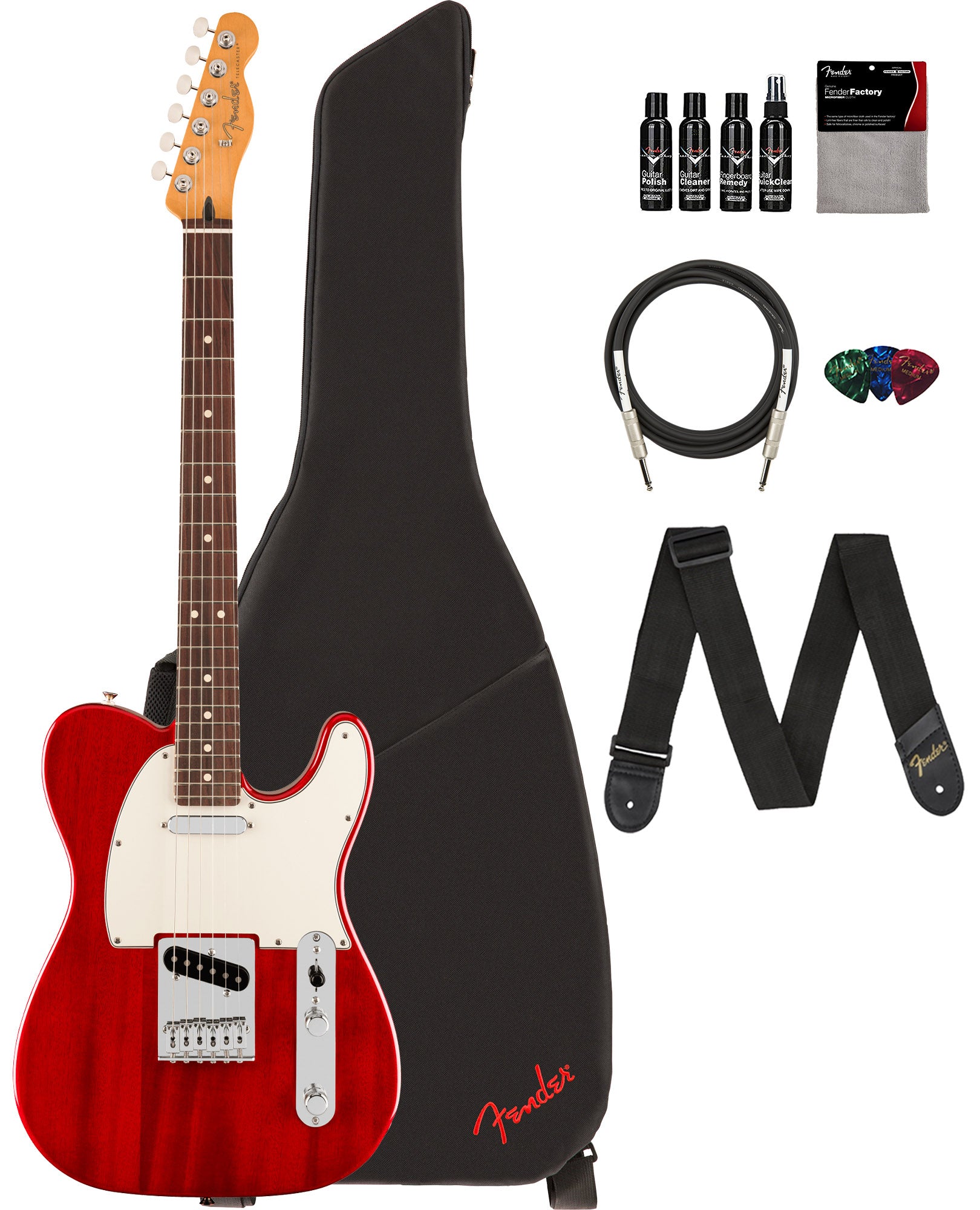Fender Player II Telecaster - Transparent Cherry w/ Cleaning Kit