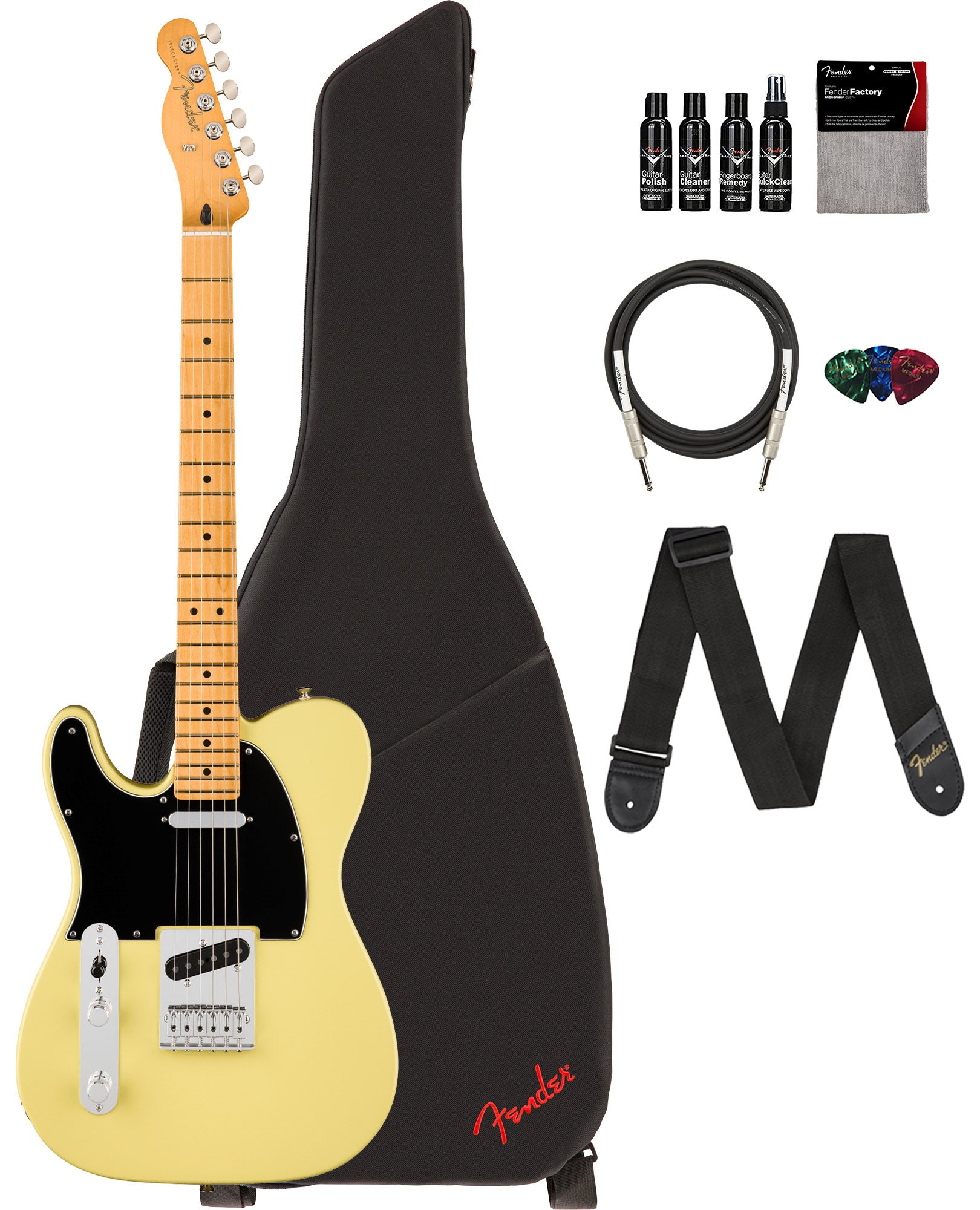 Fender Player II Telecaster, Left Handed - Hialeah Yellow w/ Cleaning Kit