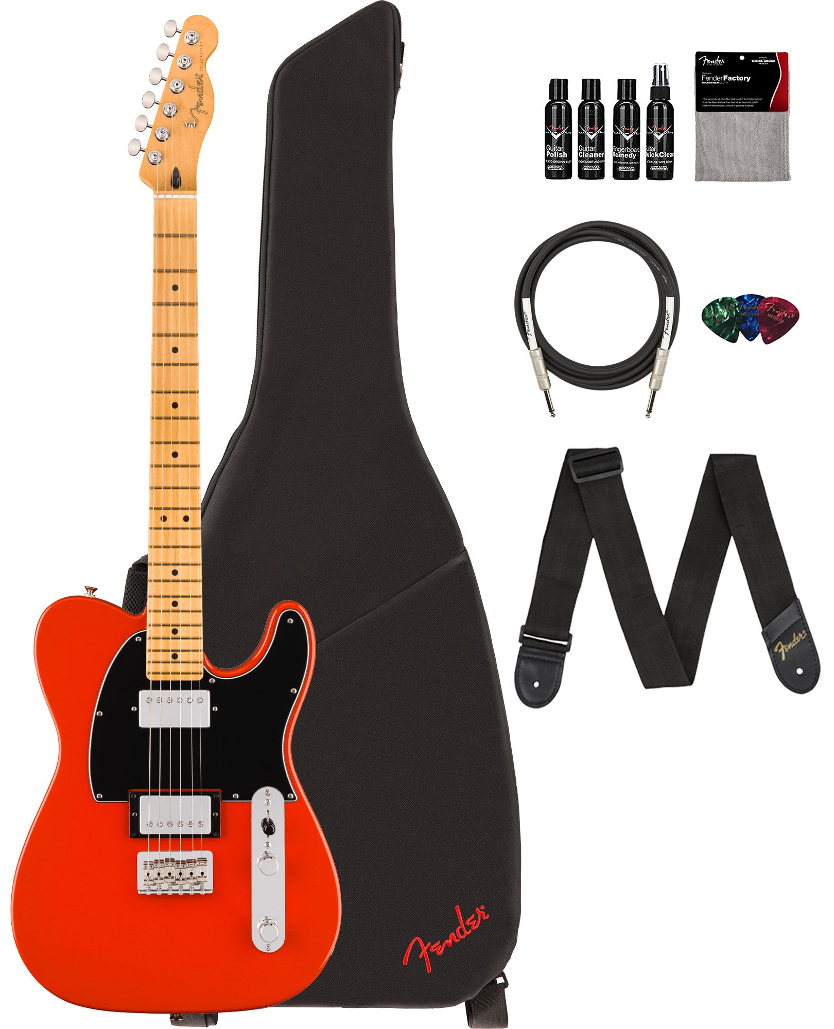 Fender Player II Telecaster HH - Coral Red w/ Cleaning Kit