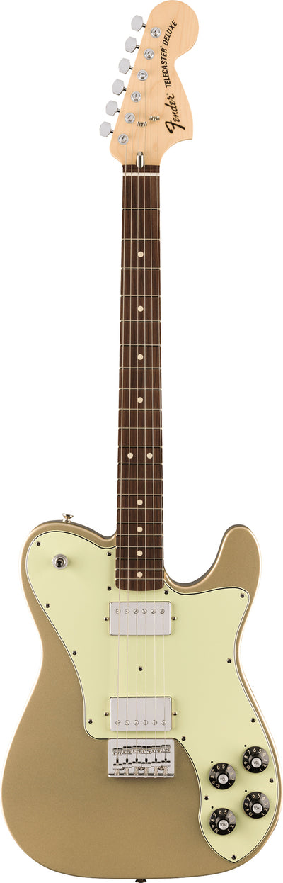 Fender Chris Shiflett Telecaster Deluxe - Shoreline Gold w/ Guitar Cleaning Kit
