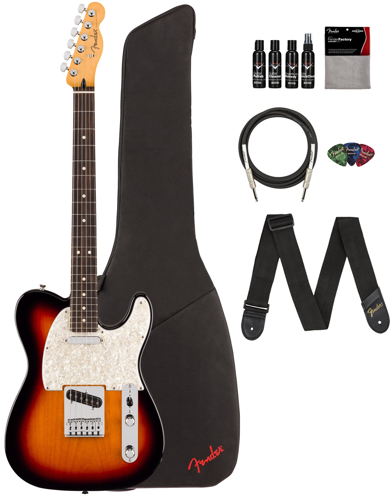 Fender Player II Modified Telecaster - 3-Color Sunburst w/ Cleaning Kit