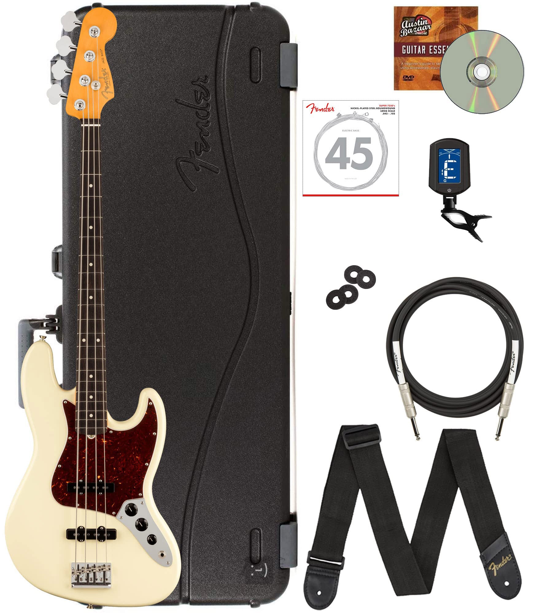 Fender American Professional II Jazz Bass - Olympic White w/ Deluxe Case