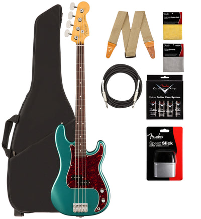 Fender American Professional Classic Precision Bass - Faded Sherwood Green Metallic w/ Cleaning Kit