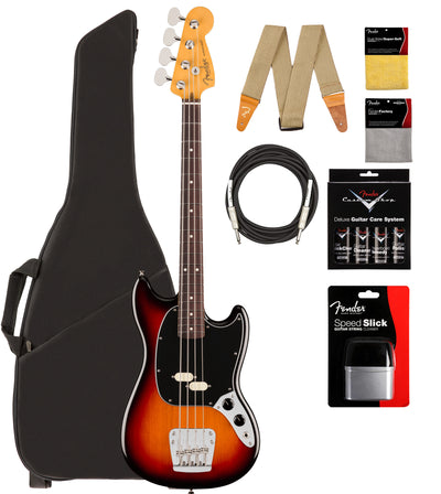 Fender American Professional Classic Mustang Bass - 3-Color Sunburst w/ Cleaning Kit