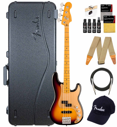 Fender American Ultra II Precision Bass - Ultraburst w/ Guitar Cleaning Kit