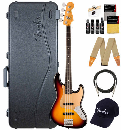 Fender American Ultra II Jazz Bass - Ultraburst w/ Guitar Cleaning Kit
