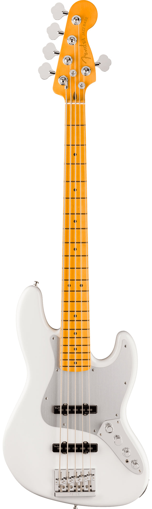 Fender American Ultra II Jazz Bass V - Avalanche w/ Guitar Cleaning Kit