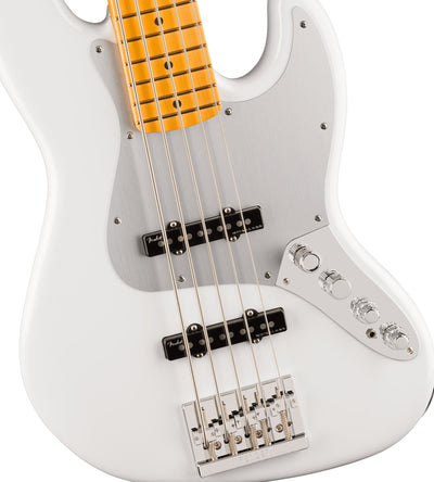 Fender American Ultra II Jazz Bass V - Avalanche w/ Guitar Cleaning Kit