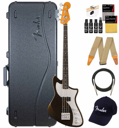Fender American Ultra II Meteora Bass - Texas Tea w/ Guitar Cleaning Kit