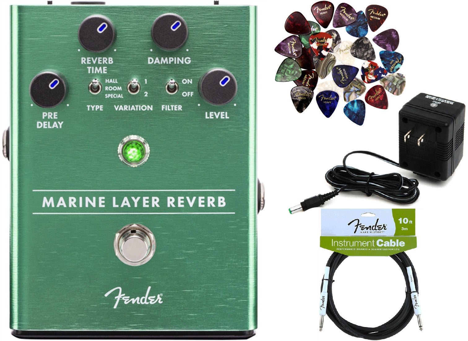 Fender Marine Layer Reverb Pedal w/ Power Supply