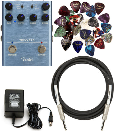 Fender Tre-Verb Digital Reverb-Tremolo Pedal w/ Power Supply