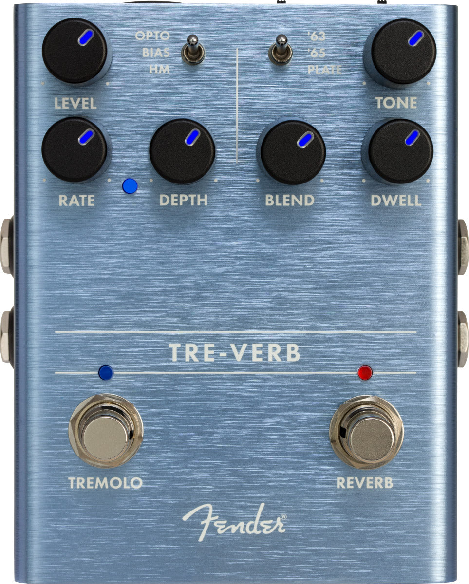 Fender Tre-Verb Digital Reverb-Tremolo Pedal w/ Power Supply