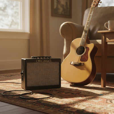 Fender MD20 Mini Deluxe Guitar Combo Amplifier w/ Instrument Cable