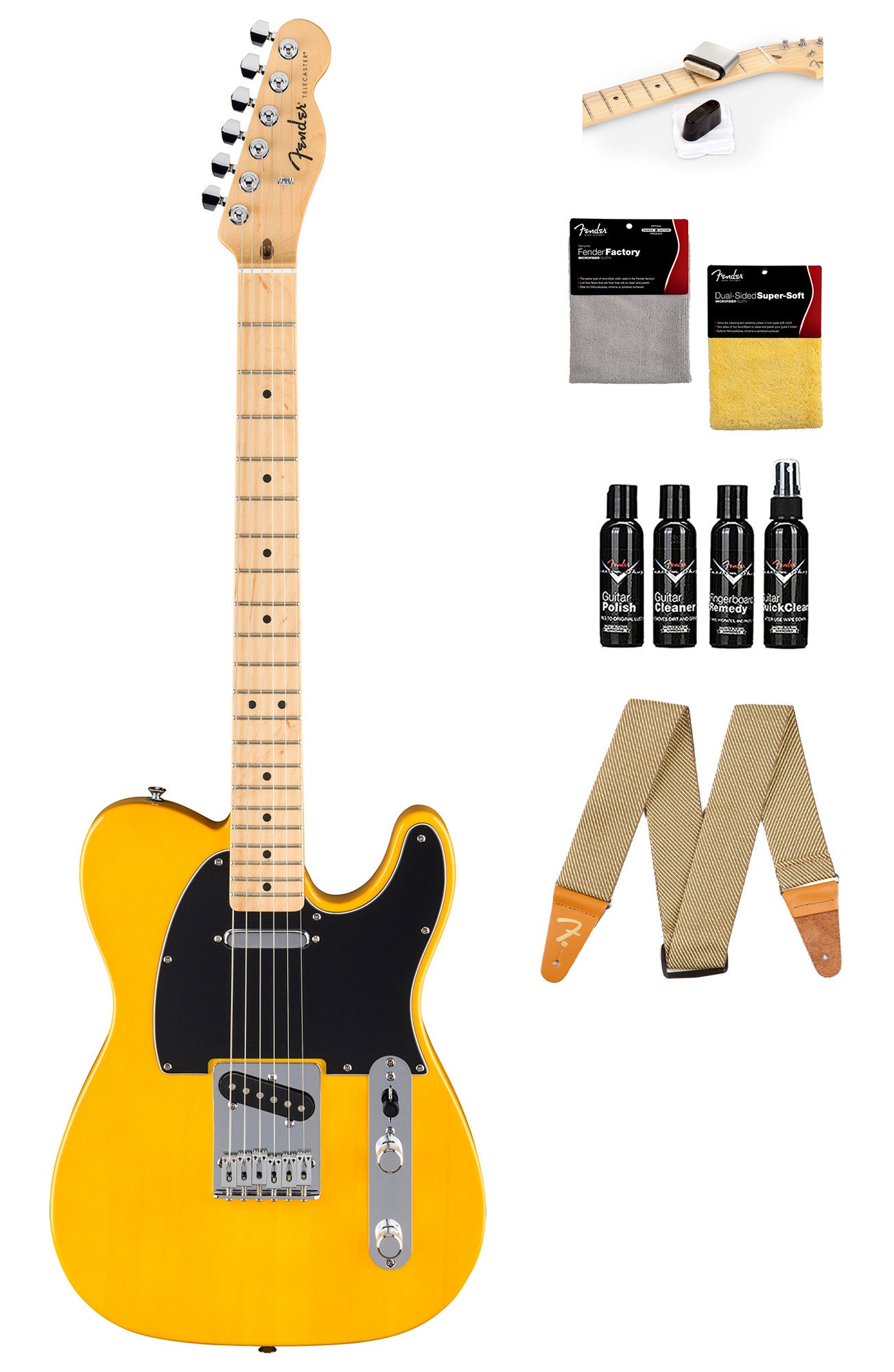 Fender Standard Telecaster - Butterscotch Blonde w/ Guitar Cleaning Kit