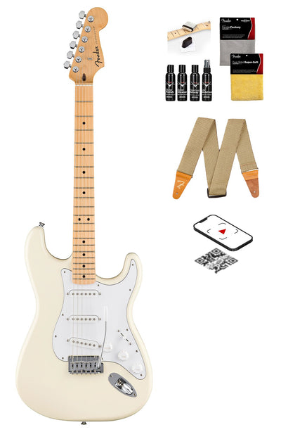 Fender Standard Stratocaster - Olympic White w/ Guitar Cleaning Kit