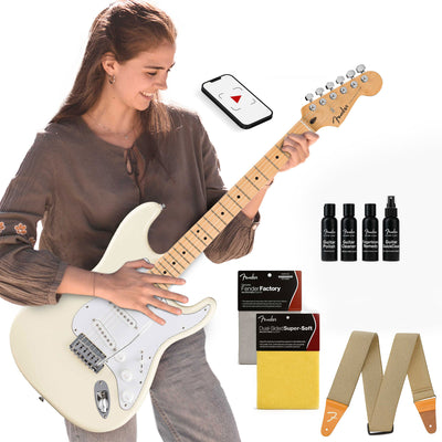 Fender Standard Stratocaster - Olympic White w/ Guitar Cleaning Kit