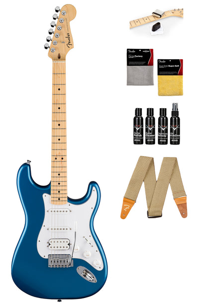 Fender Standard Stratocaster HSS - Aqua Marine Metallic w/ Guitar Cleaning Kit
