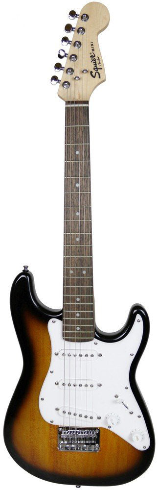 Fender Squier 3/4-Size Kids Mini Strat Electric Guitar - Sunburst w/ Tuner