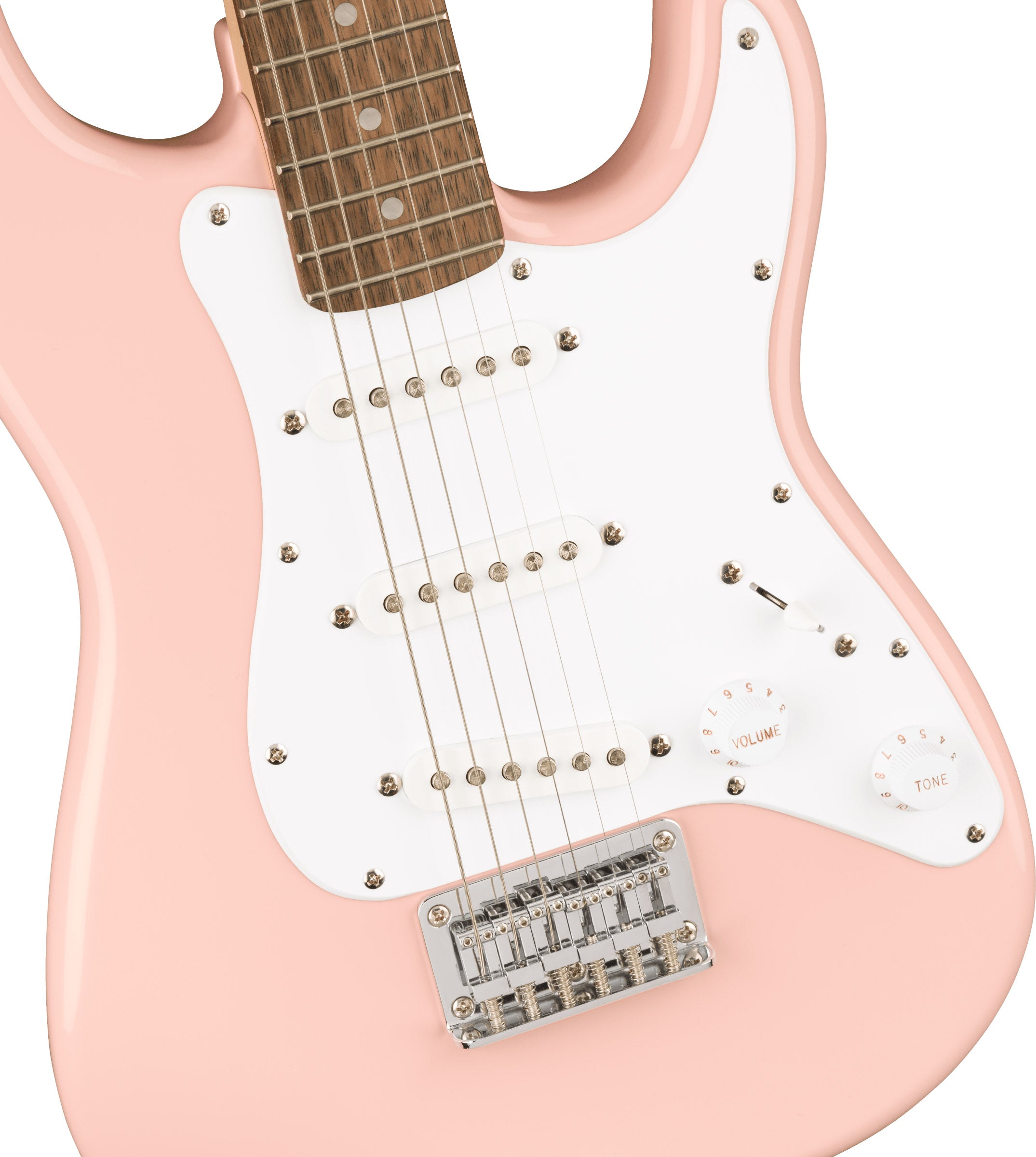 Fender Squier 3/4-Size Kids Mini Strat Electric Guitar - Shell Pink w/ Cable