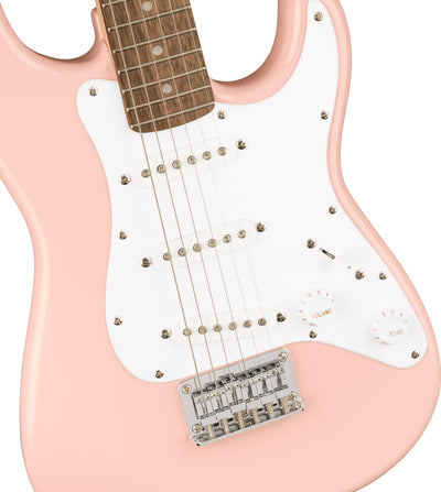Fender Squier 3/4-Size Kids Mini Strat Electric Guitar - Shell Pink w/ Cable