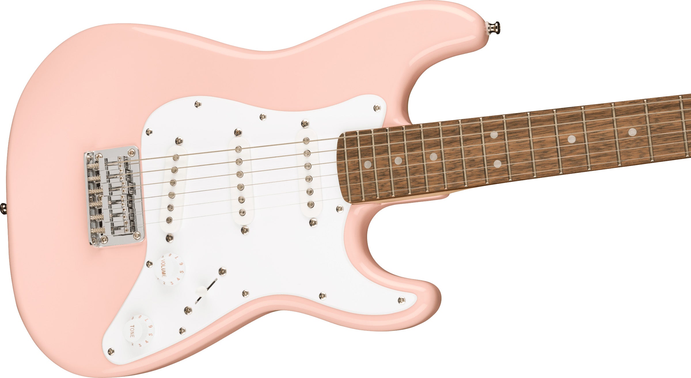 Fender Squier 3/4-Size Kids Mini Strat Electric Guitar - Shell Pink w/ Cable