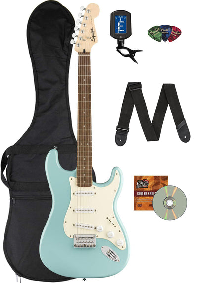 Fender Squier Bullet Stratocaster Hard Tail, Laurel - Tropical Turquoise w/ Gig Bag
