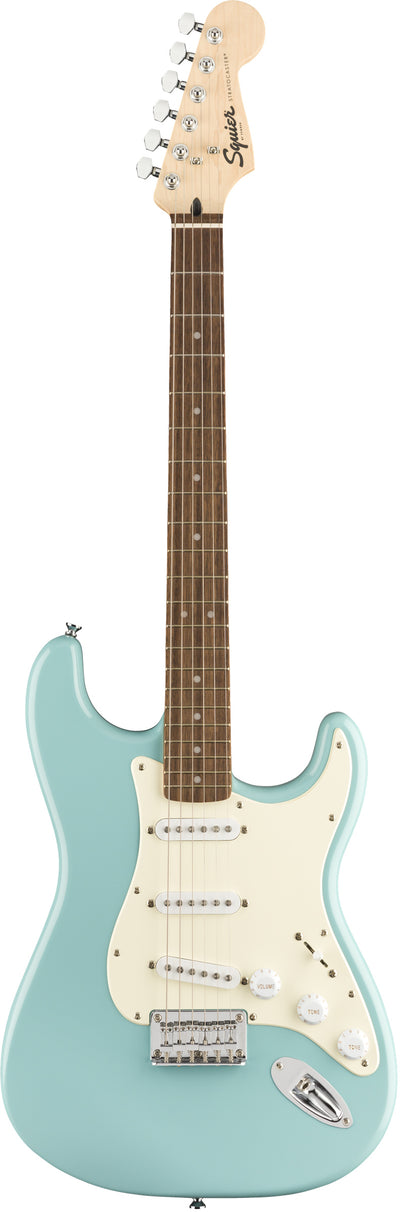Fender Squier Bullet Stratocaster Hard Tail, Laurel - Tropical Turquoise w/ Gig Bag