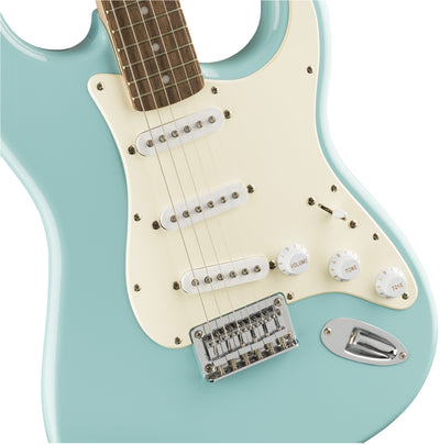 Fender Squier Bullet Stratocaster Hard Tail, Laurel - Tropical Turquoise w/ Gig Bag