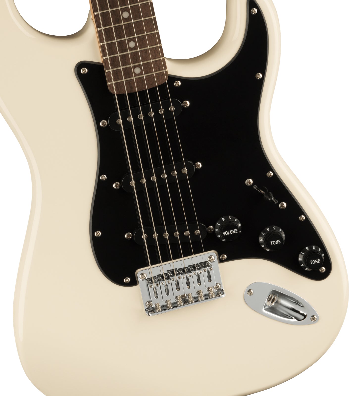 Fender Squier Bullet Stratocaster HT, Black Pickguard - Olympic White w/ Gig Bag