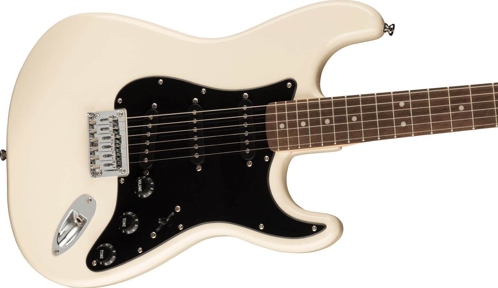 Fender Squier Bullet Stratocaster HT, Black Pickguard - Olympic White w/ Gig Bag