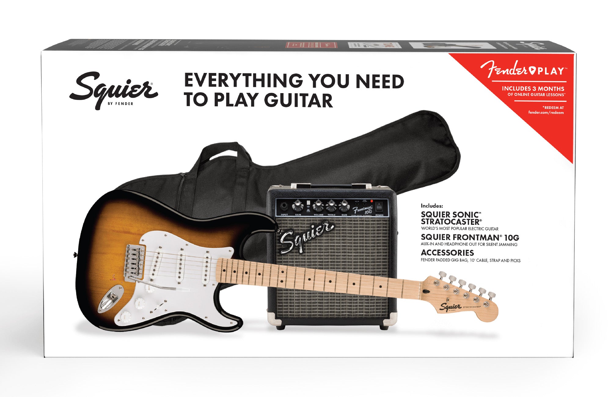 Fender Squier Sonic Stratocaster Pack - 2-Color Sunburst