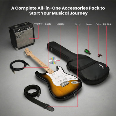 Fender Squier Sonic Stratocaster Pack - 2-Color Sunburst w/ Frontman 10G Amplifier
