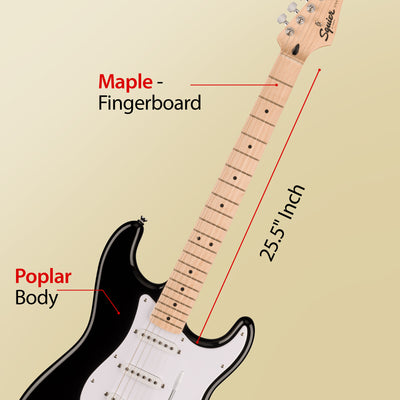 Fender Squier Sonic Strat Pack - Black w/ Frontman 10G Amplifier
