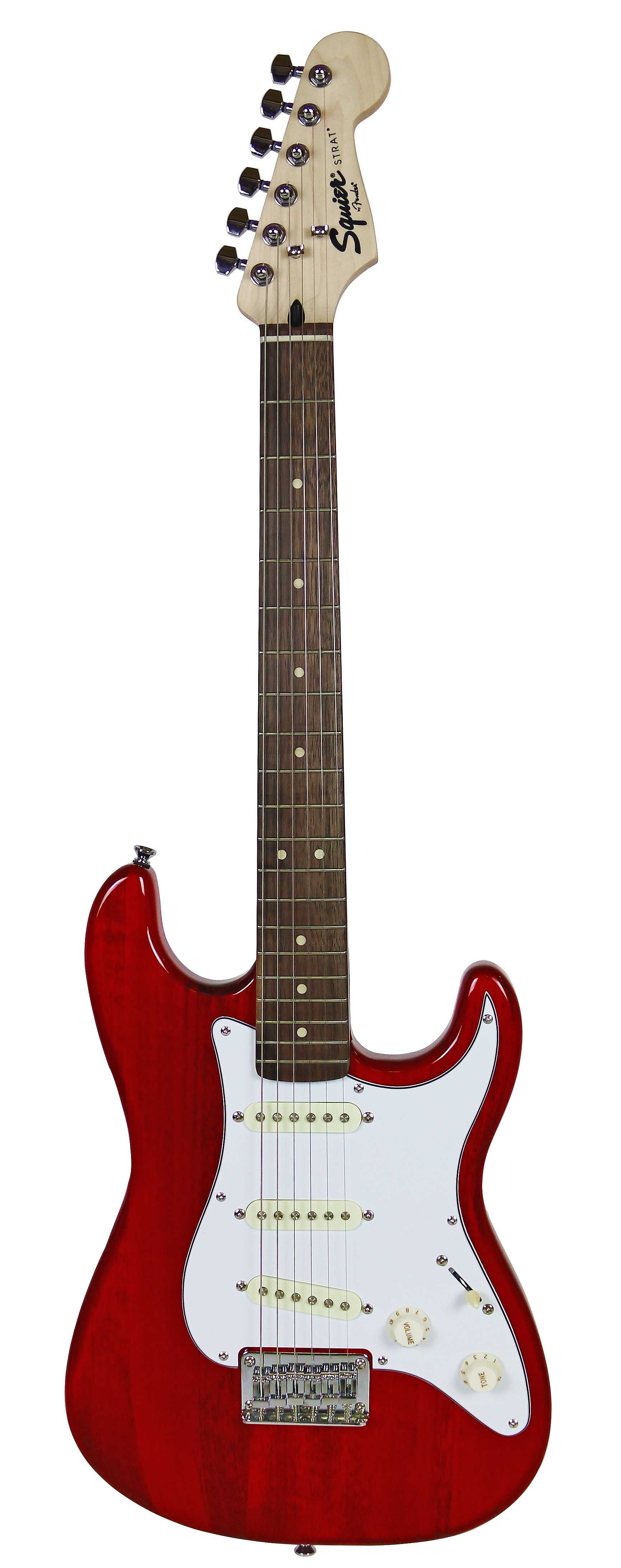 Fender Squier Short Scale 24-Inch Strat Pack - Transparent Red