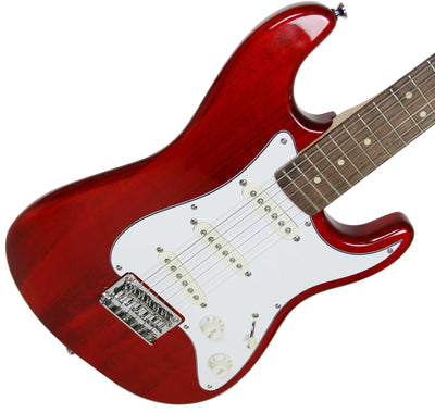 Fender Squier Short Scale 24-Inch Strat Pack - Transparent Red