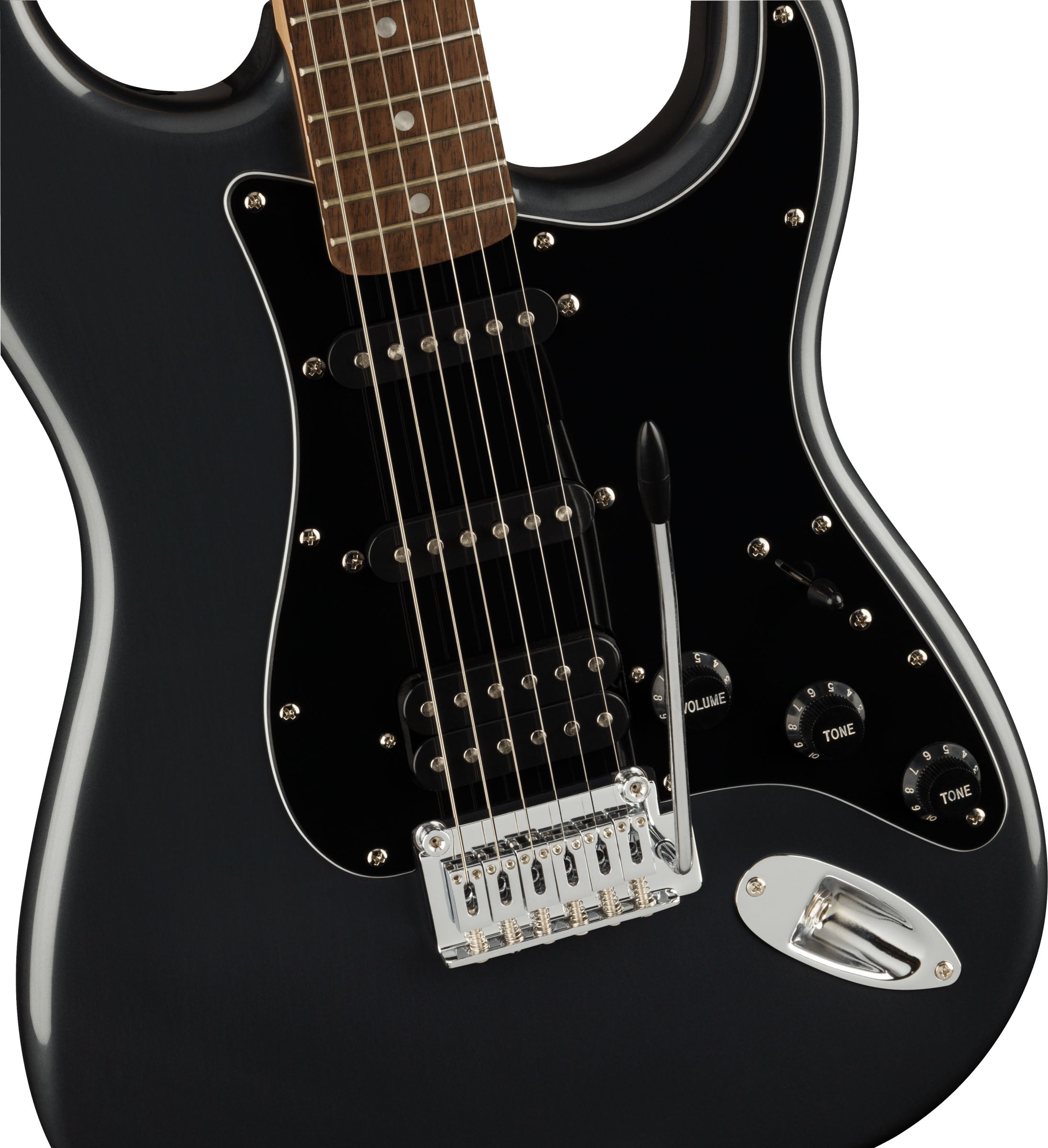 Fender Squier Affinity Stratocaster HSS - Charcoal Frost Metallic w/ Amplifier