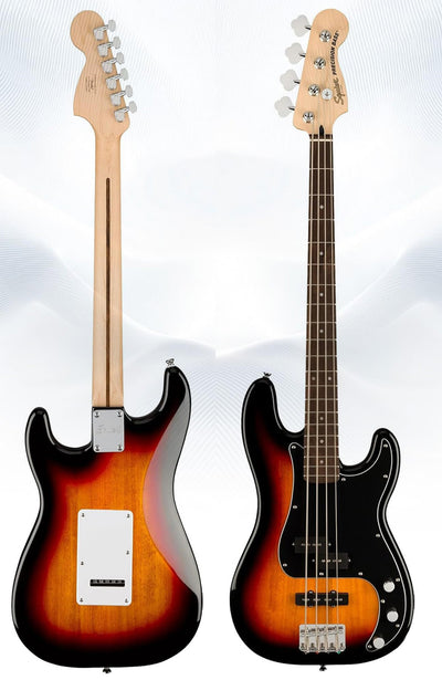 Fender Squier Affinity Precision Bass PJ - 3-Color Sunburst w/ Rumble 15 Amplifier