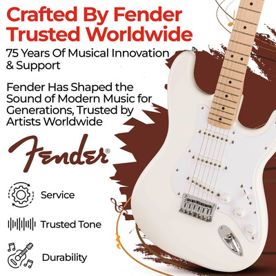 Fender Squier Sonic Stratocaster HT - Arctic White w/ Frontman 10G Amplifier