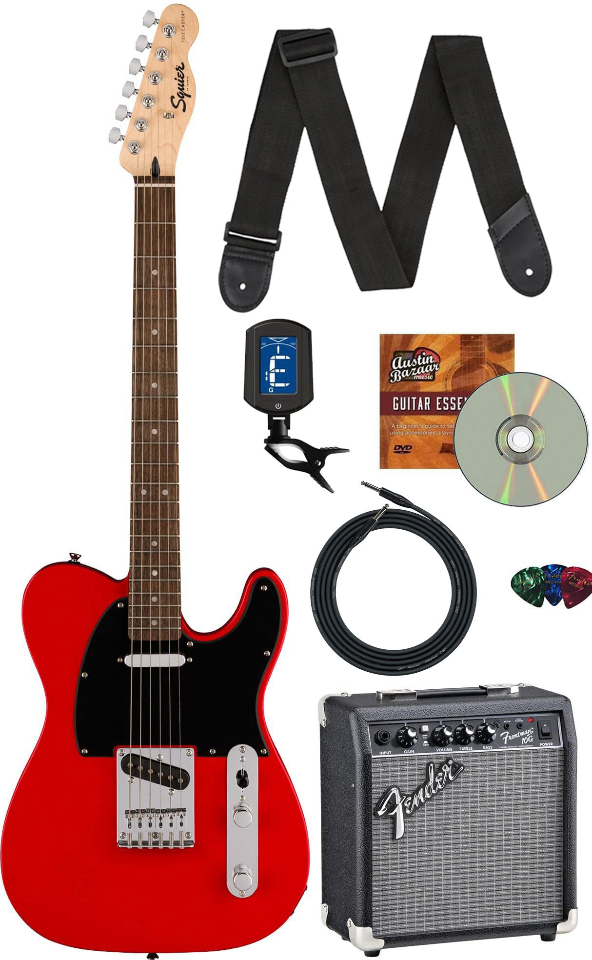 Fender Squier Sonic Telecaster - Torino Red w/ Frontman 10G Amplifier