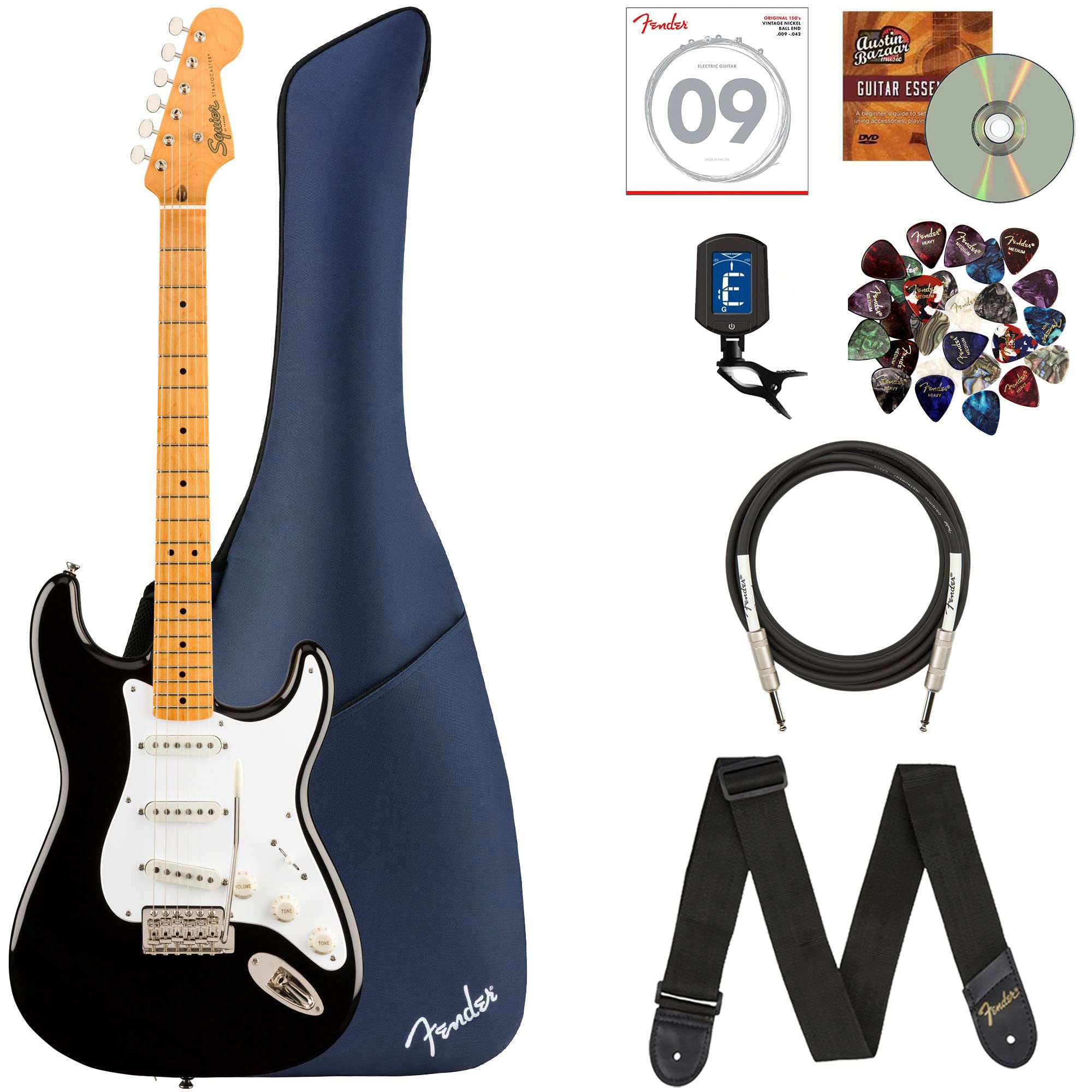 Fender Squier Classic Vibe '50s Stratocaster - Black w/ Gig Bag