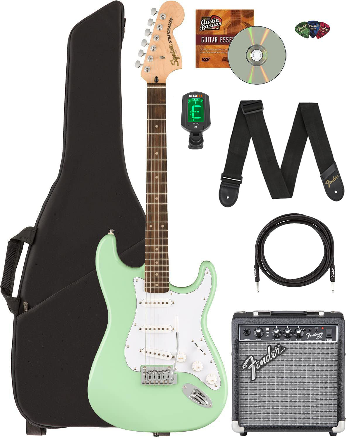 Fender Squier Affinity Stratocaster - Surf Green w/ Frontman 10G Amplifier
