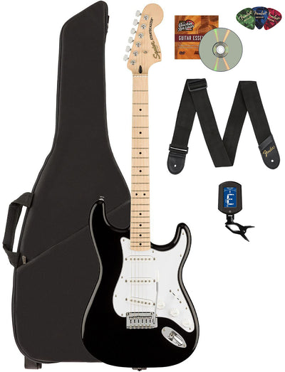 Fender Squier Affinity Stratocaster - Olympic Black w/ Gig Bag