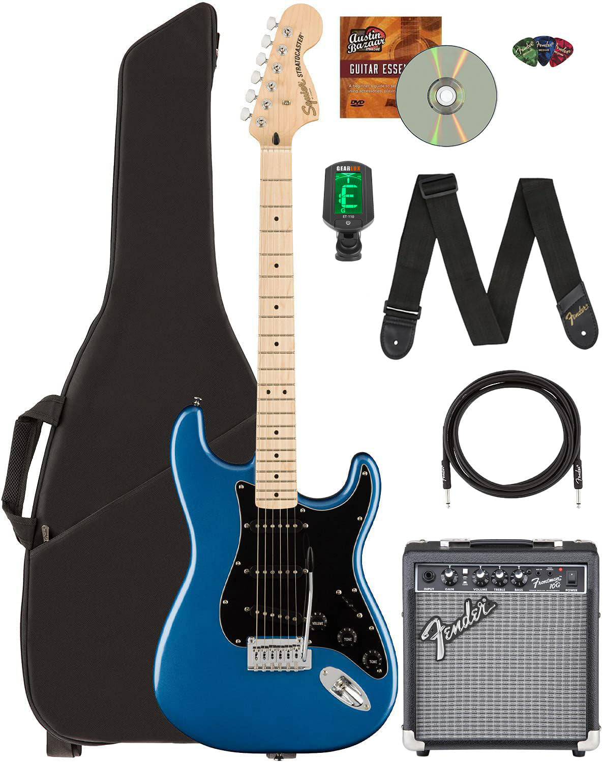 Fender Squier Affinity Stratocaster - Lake Placid Blue w/ Frontman 10G Amplifier