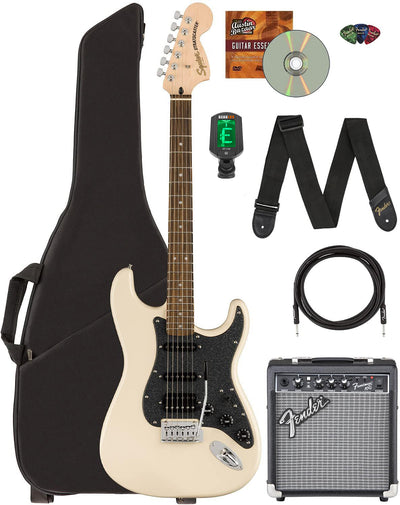 Fender Squier Affinity Stratocaster HSS - Olympic White w/ Frontman 10G Amplifier