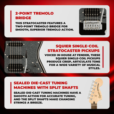 Fender Squier Affinity Stratocaster HSS - Metallic Black