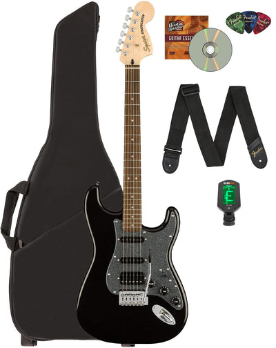Fender Squier Affinity Stratocaster HSS - Metallic Black w/ Gig Bag