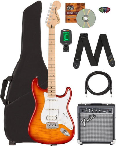 Fender Squier Affinity Stratocaster FMT HSS - Sienna Sunburst w/ Frontman 10G Amplifier
