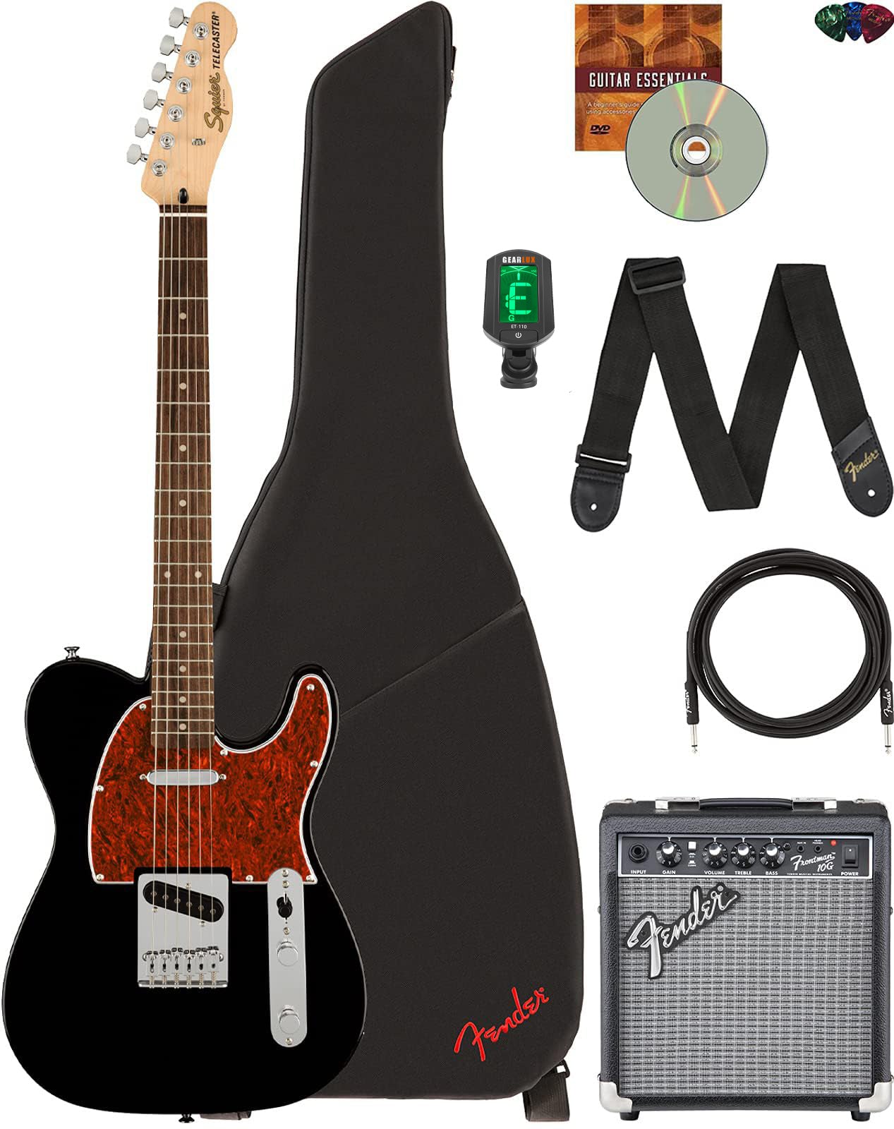 Fender Squier Affinity Telecaster - Black w/ Frontman 10G Amplifier
